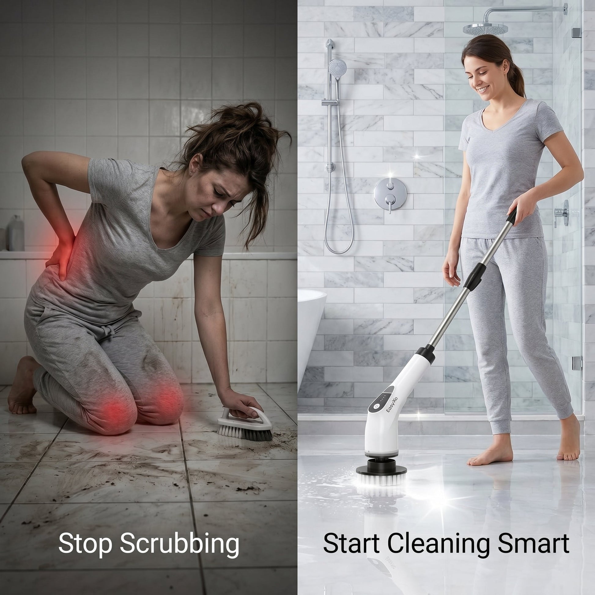 EasyXo 9 in 1 Electric Cleaning Brush with 3 Months Warranty | Bathroom, Kitchen & Tile Scrubber EasyXo EasyXo 9 in 1 Electric Cleaning Brush with 3 Months Warranty | Bathroom, Kitchen & Tile Scrubber cleaning tool EasyXo